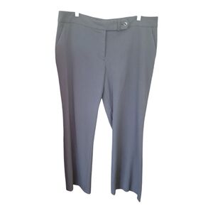 Calvin Klein Plus Size 14 Lux Modern-fit Straight-leg Pants - Dark Gray/Black